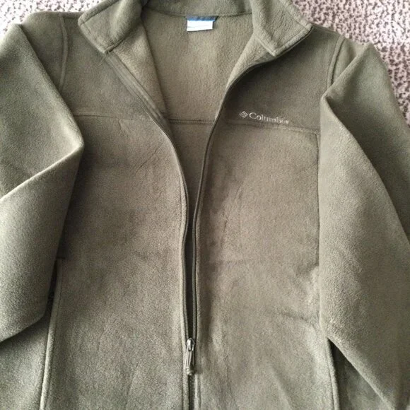 Columbia Fleece Jacket Green M - Picture 2 of 11